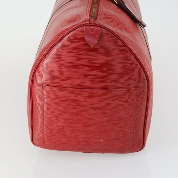 LOUIS VUITTON Epi Keepall 60 Boston Tasche Rot M42947 LV Auth 159412