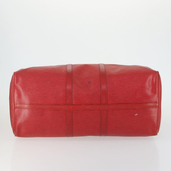 LOUIS VUITTON Epi Keepall 60 Boston Tasche Rot M42947 LV Auth 159412