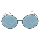 FENDI Runaway Sunglasses metal Blue Auth 159423V-13
