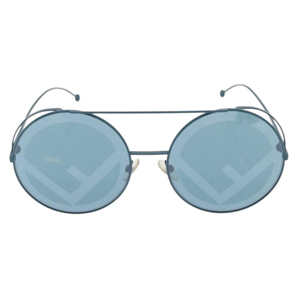 FENDI Runaway Sunglasses metal Blue Auth 159423V