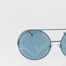 FENDI Runaway Sunglasses metal Blue Auth 159423V-3