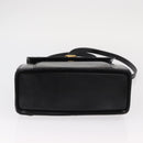 BALLY Hand Bag Leather 2way Black Gold Auth 159425-5