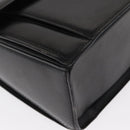 BALLY Hand Bag Leather 2way Black Gold Auth 159425-10