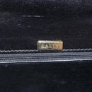BALLY Hand Bag Leather 2way Black Gold Auth 159425-11