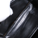 BALLY Hand Bag Leather 2way Black Gold Auth 159425-22