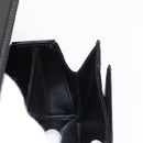 BALLY Hand Bag Leather 2way Black Gold Auth 159425-24