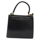 BALLY Hand Bag Leather 2way Black Gold Auth 159425-2