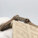 FENDI Zucchino Canvas Tote Bag Beige Gold Auth 159426-19