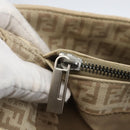 FENDI Zucchino Canvas Tote Bag Beige Gold Auth 159426-8