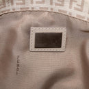 FENDI Zucchino Canvas Tote Bag Beige Gold Auth 159426-20