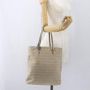 FENDI Zucchino Canvas Tote Bag Beige Gold Auth 159426-24