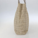 FENDI Zucchino Canvas Tote Bag Beige Gold Auth 159426-4