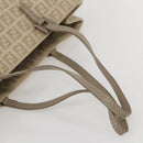 FENDI Zucchino Canvas Tote Bag Beige Gold Auth 159426-7