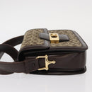 CELINE C Sulky Horse Carriage Shoulder Bag Canvas Beige Gold Auth 159431-6