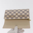 LOUIS VUITTON Damier Azur Portefeuille Sarah Long Wallet N61735 LV Auth 159435-8