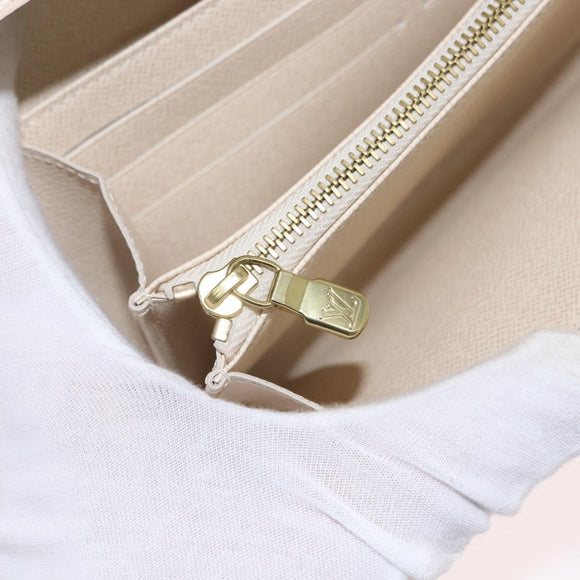 LOUIS VUITTON Damier Azur Portefeuille Sarah Long Wallet N61735 LV Auth 159435