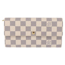 LOUIS VUITTON Damier Azur Portefeuille Sarah Long Wallet N61735 LV Auth 159435-13