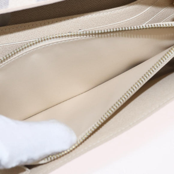 LOUIS VUITTON Damier Azur Portefeuille Sarah Long Wallet N61735 LV Auth 159435