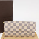 LOUIS VUITTON Damier Azur Portefeuille Sarah Long Wallet N61735 LV Auth 159435-12