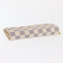 LOUIS VUITTON Damier Azur Portefeuille Sarah Long Wallet N61735 LV Auth 159435-5