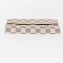 LOUIS VUITTON Damier Azur Portefeuille Sarah Long Wallet N61735 LV Auth 159435-6