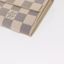 LOUIS VUITTON Damier Azur Portefeuille Sarah Long Wallet N61735 LV Auth 159435-14