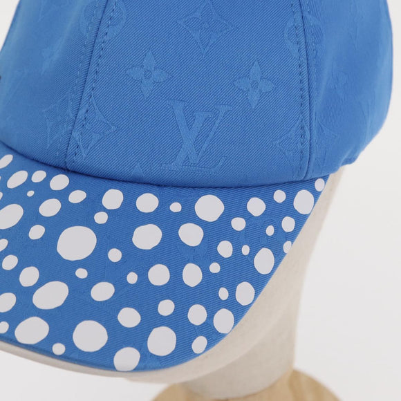 LOUIS VUITTON Monogram Yayoi Kusama Infinity Dot Cap Blue M7068M Auth 159436SM