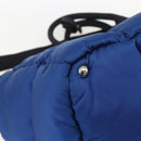 PRADA Boston Bag Nylon 2way Blue Silver Auth 159437SAV-15