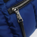 PRADA Boston Bag Nylon 2way Blue Silver Auth 159437SAV-17