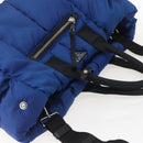 PRADA Boston Bag Nylon 2way Blue Silver Auth 159437SAV-6