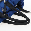 PRADA Boston Bag Nylon 2way Blue Silver Auth 159437SAV-7