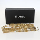 CHANEL Chain Belt metal Gold CC Auth 159438SAM-12