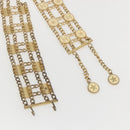 CHANEL Chain Belt metal Gold CC Auth 159438SAM-8