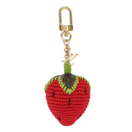 LOUIS VUITTON Bag Charm Very Licious Crochet Charm Red M02583 LV Auth 159439SM