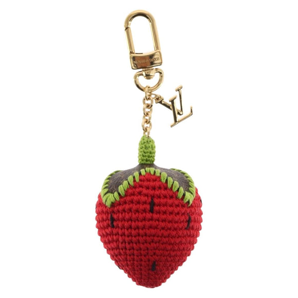 LOUIS VUITTON Bag Charm Very Licious Crochet Charm Red M02583 LV Auth 159439SM