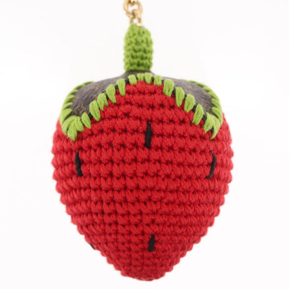 LOUIS VUITTON Bag Charm Very Licious Crochet Charm Red M02583 LV Auth 159439SM