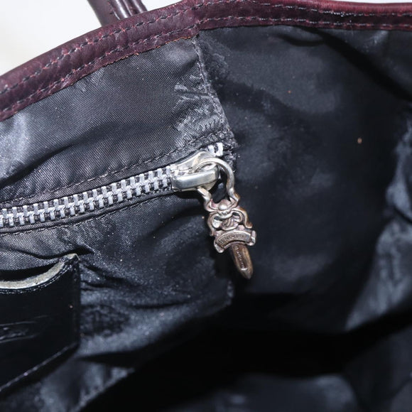 Chrome Hearts FS Tote Crosspatch Tote Bag Leather Black Auth 159442SM