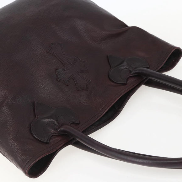 Chrome Hearts FS Tote Crosspatch Tote Bag Leather Black Auth 159442SM