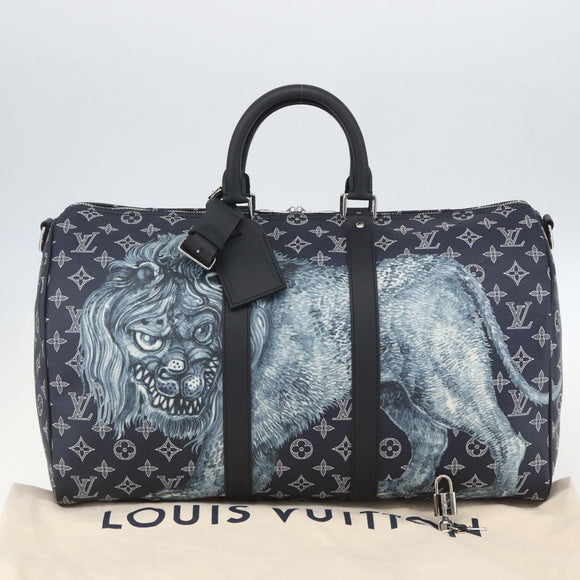 LOUIS VUITTON Monogram Savanna Keepall Bandouliere 45 Bag M54129 Auth 159443SM