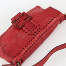 FENDI Mamma Baguette Shoulder Bag Leather 2way Red Gold Auth 159444SM-6