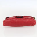 FENDI Mamma Baguette Shoulder Bag Leather 2way Red Gold Auth 159444SM-5