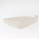 PRADA Clutch Bag Leather Silver White Auth 159445V-5