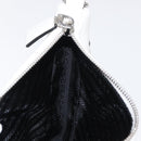 PRADA Clutch Tasche Leder Silber Weiß Auth 159445V-22