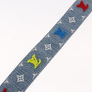 LOUIS VUITTON Monogram Denim CeintureLV New Wave Belt Blue M0146 Auth 159446SM-10