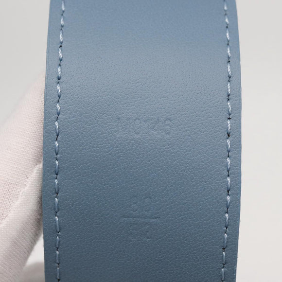 LOUIS VUITTON Monogram Denim CeintureLV New Wave Belt Blue M0146 Auth 159446SM