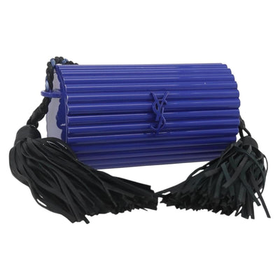 SAINT LAURENT Cassandra Shoulder Bag plastic Blue Auth 159447SAV