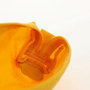 FENDI Zucchino Canvas Accessory Pouch Chain Yellow Gold Auth 159449V-17