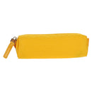 FENDI Zucchino Canvas Accessory Pouch Chain Yellow Gold Auth 159449V-13