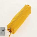 FENDI Zucchino Canvas Accessory Pouch Chain Yellow Gold Auth 159449V-5