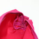 FENDI Zucchino Canvas Accessory Pouch Chain Pink Gold Auth 159450V-19